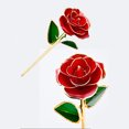 thumbnail image 3 of Yuarrent Impresionantes flores de imitación rosas chapadas en oro para un encanto duradero plantas artificiales flores de plástico champán Type3 NO3, 3 of 6