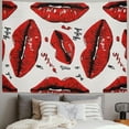 thumbnail image 2 of Orinice Red Lipstick Kiss Me Pattern Annabel Kidston Tapestry Wall Hanging Unique Style Home Wall Decor Art Living Room Bedroom Apartment Farmhouse Dorm 40x60inch, 2 of 6