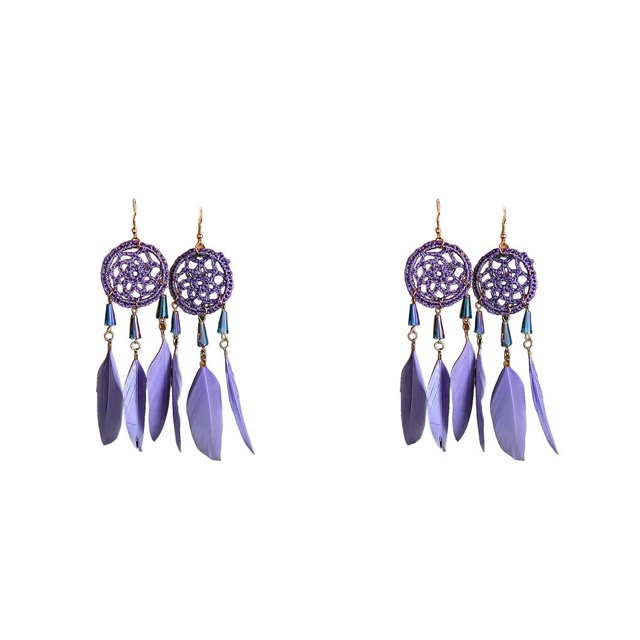 Qarigey Pendientes bohemios colgantes largos con flecos ligeros 1 par de joyas colgantes hermosos y cómodos para mujeres y niñas Type4 NO4