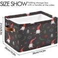 thumbnail image 3 of FREEAMG Cute Christmas Gnomes in Red Hats Storage Bin for Toy Storage Basket Dirty Clothes Sundries Office Home Closet Organizer Waterproof Laundry Basket, 1 PCS, 3 of 7