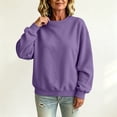 thumbnail image 5 of Womens Oversized Sweatshirts Basic Solid Tops Fall Winter Clothes Crewneck Outfits Pullover, 280, 5 of 6