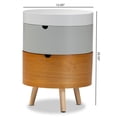 thumbnail image 6 of Bowery Hill Modern 3-Tier Wood End Table with Removable Top in White and Multi, 6 of 6