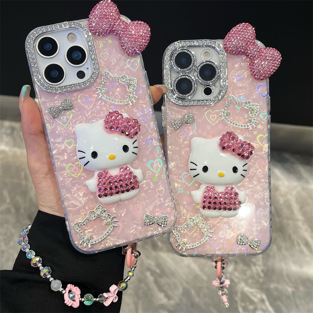 Fashion Sanrio Hello Kitty Phone Case for IPhone 12 13 14 15 16 Pro Max Plus Cute Cover