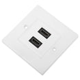 thumbnail image 2 of Placa de pared, diseño exquisito del panel HDMI del panel de la placa HDMI del puerto dual blanco HDMI, 2 of 8