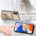 thumbnail image 4 of Allytechgroup Galaxy A21s Wallet Case with Card Holder, Hybrid TPU Back Cover Kickstand Bumper Anti-Scratch Slim Case Cover for Samsung Galaxy A21s, Khaki, 4 of 8