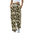 thumbnail image 2 of LEBONYARD Pants for Women Plus Size with Pockets,Women's Casual Trousers Printing Drawstring Pants Waist Long Pants Sweatpants with Pocket Multicolor M, 2 of 7