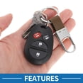 thumbnail image 4 of Unique Bargains Car Keychain Universal Key Chain with Ring for Key Fobs Leather Zinc Alloy Silver Tone Brown 2Pcs, 4 of 6