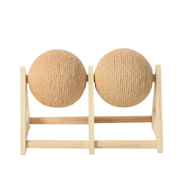 Pelota rascadora para gatos, poste rascador para gatos, protector de muebles, juguete de ejercicio interactivo con soporte estable para moler y jugar