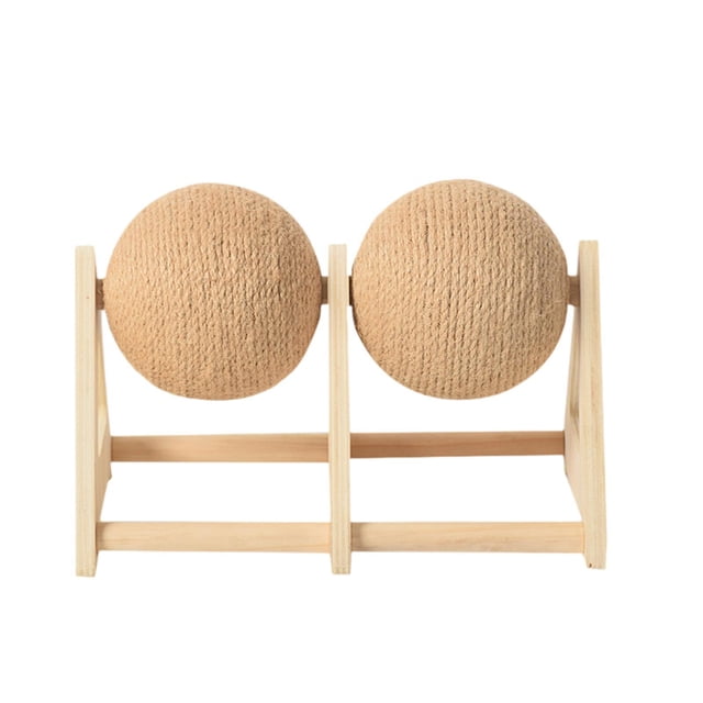 Pelota rascadora para gatos, juguete interactivo para hacer ejercicio, protector de muebles de madera, rascador para gatos con soporte para moler,