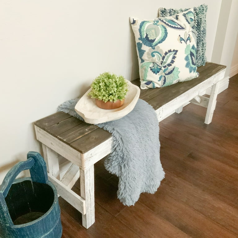 Del Hutson Designs Reclaimed Wood Bench Dark