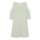 thumbnail image 5 of Vestido casual de verano con hombros descubiertos y manga corta con encaje y estampado Forgive para mujer Pompotops  ghjkhdj14513, 5 of 8