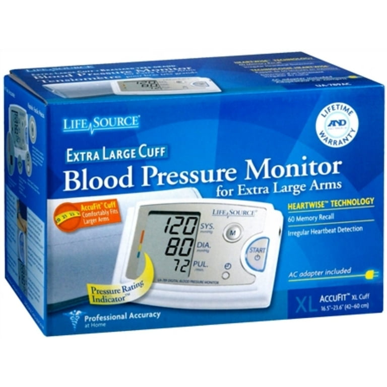 LifeSource Blood Pressure Monitor Extra Large Cuff UA-789AC 1 Each