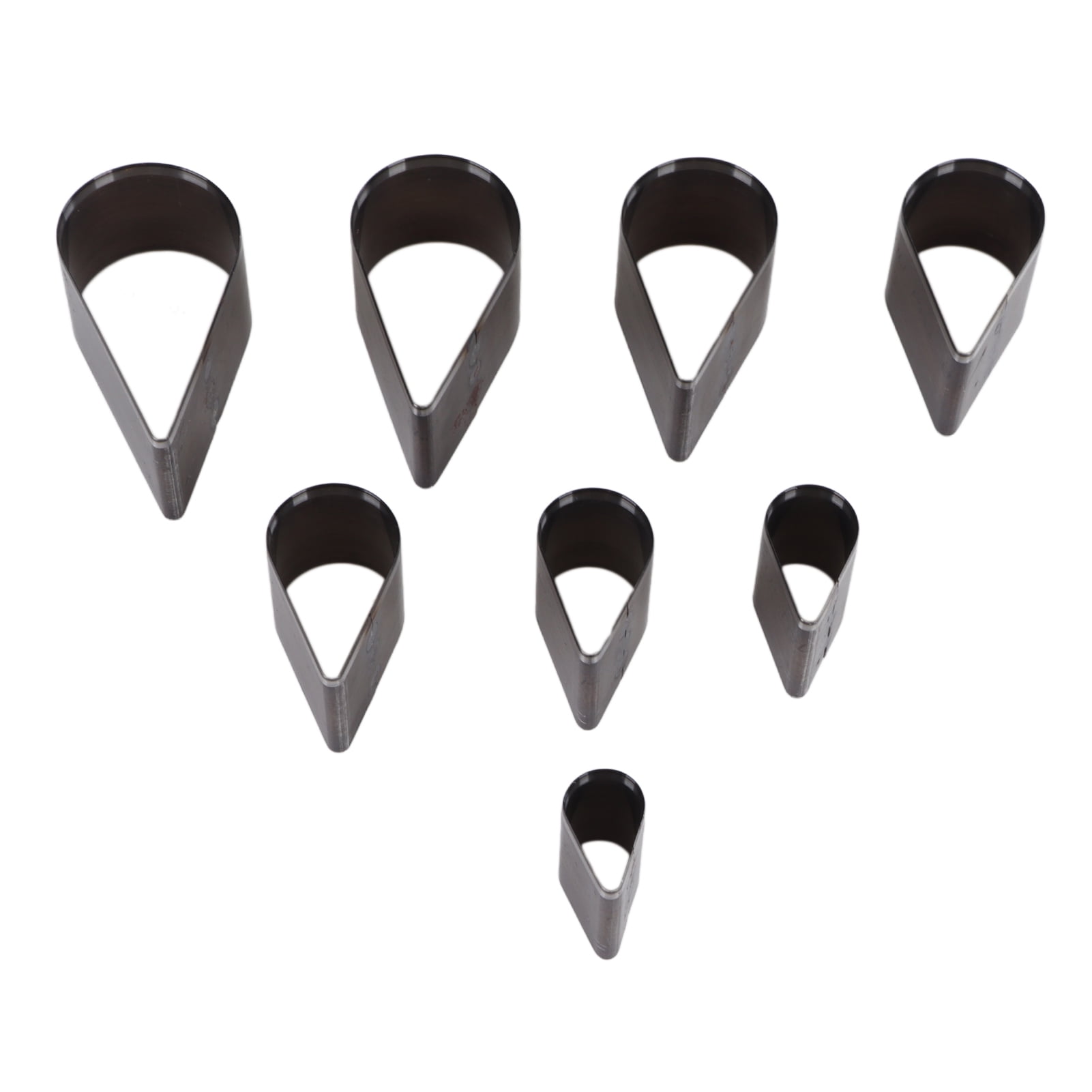 Neyseki 8Pcs Leather Cutting Die Set Teardrop Manual Punching Molds DIY Craft Tools Alloy Steel