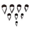 thumbnail image 2 of Neyseki 8Pcs Leather Cutting Die Set Teardrop Manual Punching Molds DIY Craft Tools Alloy Steel, 2 of 8