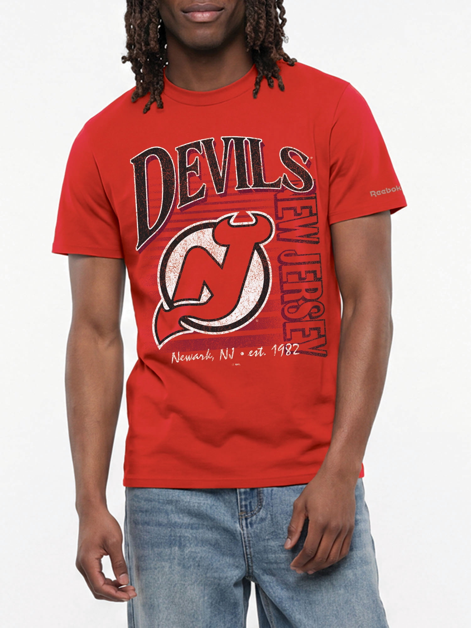 New Jersey Devils Reebok Mens Crew Neck Short Sleeve T-Shirt
