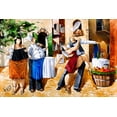 thumbnail image 2 of West, Ronald 32x23 White Modern Wood Framed Museum Art Print Titled - Street Dancing, 2 of 4