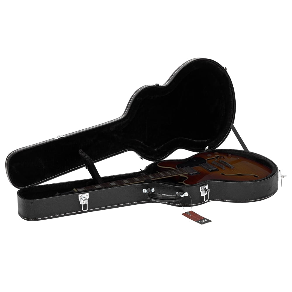 High-End Fine-Grain PU Leather Hard Case for 335 Style Semi-Hollow & Hollowbody Electric Guitar