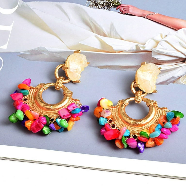Big colorful deals earrings