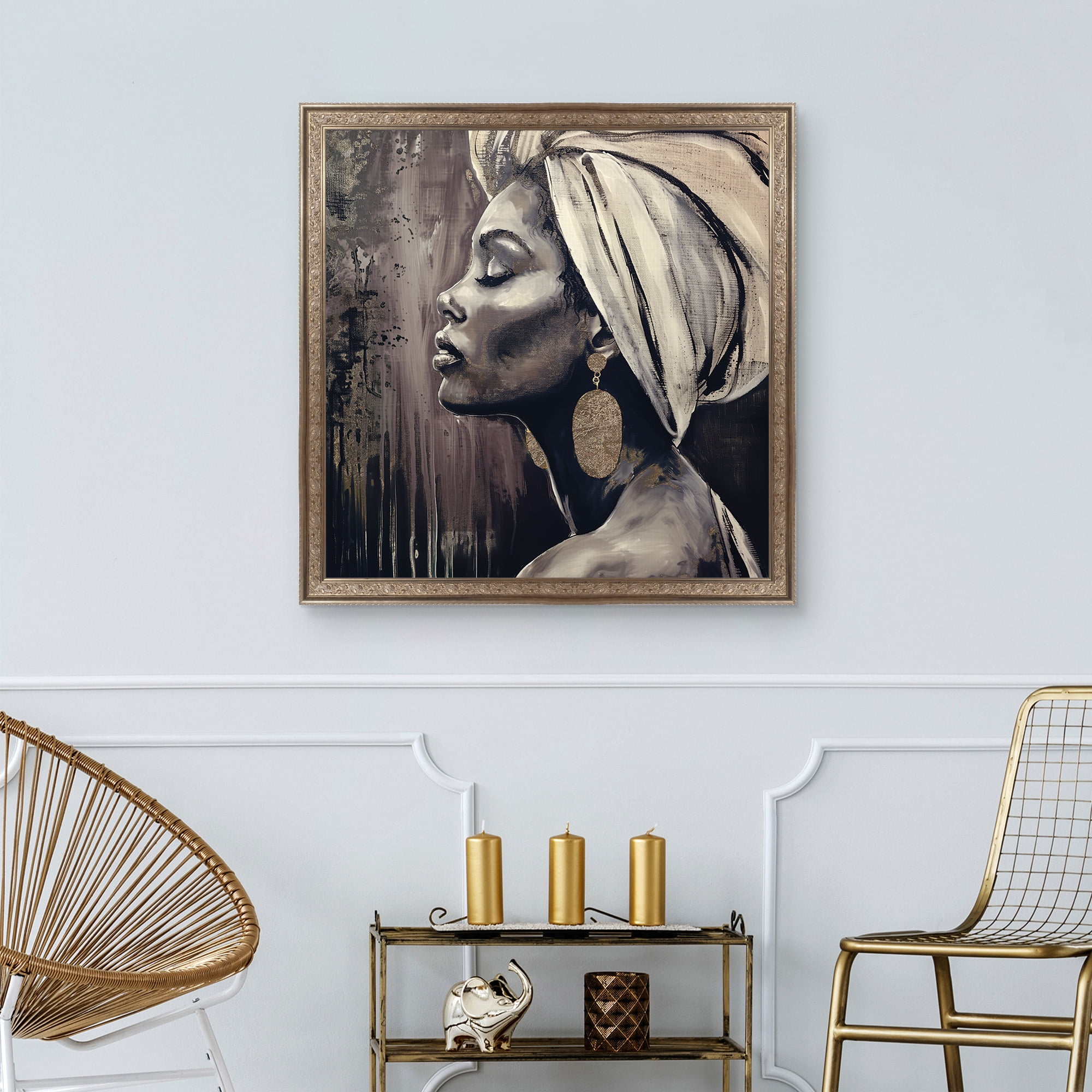Meditation III Framed Canvas