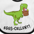 thumbnail image 4 of Inktastic Eggs-cellent Cute Easter T-rex Dinosaur Boys or Girls Baby Bib, 4 of 4