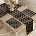 thumbnail image 2 of Ambesonne Aboriginal Table Runner & Placemats, Vintage Culture, Placemat 4 pcs + Runner 14"x72", Umber Charcoal Grey, 2 of 2