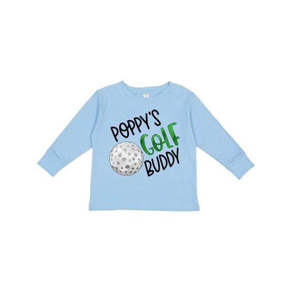 Inktastic Poppy's Golf Buddy with Golf Ball Boys or Girls Long Sleeve Toddler T-Shirt