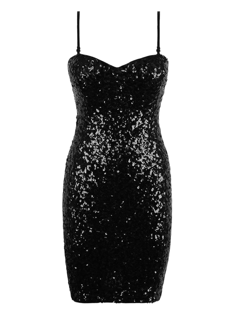 PrettyGuide Women's Glitter Sequin Bodycon Dress Sexy Tube Top Spaghetti  Strap Mini Party Dress Clubwear Night Out, Small - Walmart.com