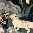 thumbnail image 3 of Plutus Kimono Tiger Blue and Beige Luxury Throw Pillow 20"L x20"W, 3 of 3
