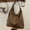 Coffee, variant on Womens Tote Bag, Leather Bucket Handbag Purse And Handbags Medium Satchel Hobo Purse Designer Work Shoulder Bags