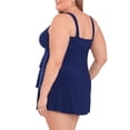 thumbnail image 4 of Simply Slim Women's and Plus Get Ruffled One Piece Swim Dress, Sizes S-3X, 4 of 4