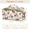 thumbnail image 4 of FORMRS Makeup Bag Travel Cosmetic Organizer for Women Fold Flat Zipper Pouch with Handle, Plaid Deer, 4 of 8