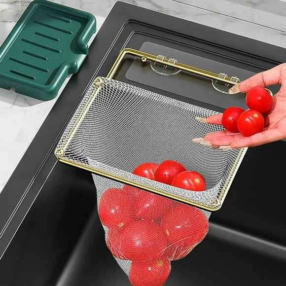 Innovative Sink Filter Rack Foldable Waste Garbage Net Shelf Mesh Bag Stand
