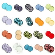 100pcs 1'' Flat Linerless Double Sided Painted Flattened Bottle Caps Craft