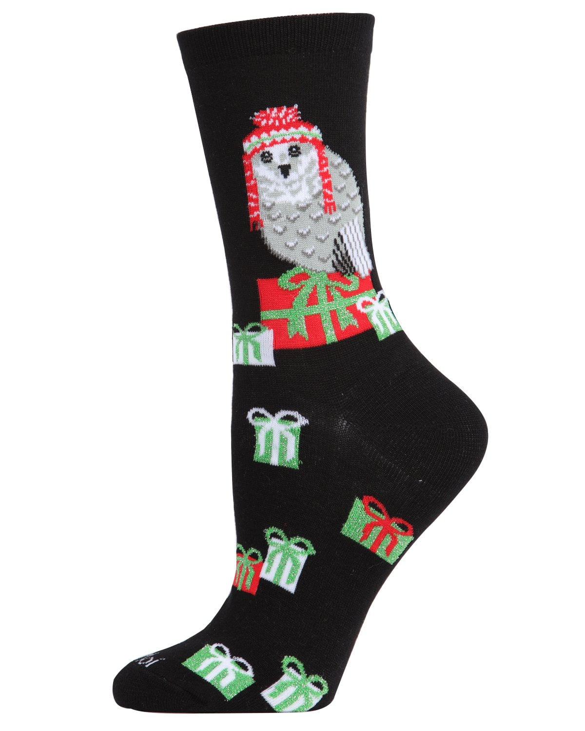 MeMoi MeMoi Snow Owl Holiday Crew Socks Fun Christmas Socks by
