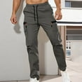 thumbnail image 2 of MKHSQHDG Male Pants Mens Regular Fit Dress Pants 28"/30"/32" Lightweight Comfy Trousers with Pockets for Work,,Business,Casual L, 2 of 5