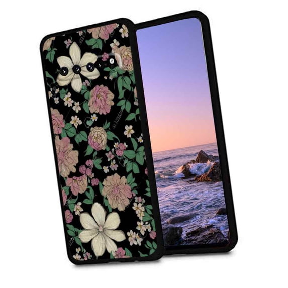 Compatible with Samsung Galaxy S10 Phone Case, Vintage-Floral-Flower05 Case Men Women, Flexible Silicone Shockproof Case for Samsung Galaxy S10