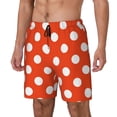 thumbnail image 1 of Fotbe Orange And White Polka Dot1 Traje de Baño para Hombre – Shorts de Natación de Secado Rápido con Forro y Bolsillos-XX-Large, 1 of 6