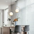 thumbnail image 5 of KCO Lighting Modern Large Globe Pendant Light, Brushed Brass Ceiling Hanging Lighting, Minimalist White Glass Round Pendant Lamp, 5 of 8