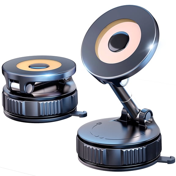Vacuum Suction Cup Magnetic Phone Holder for Car,Mirror,Desk,360°Abjustable & Foldable,Upgraded Suction Phone Mount for Mag-Safe iPhone 17 Pro Max 16 15 14 13 12 Android & All Smartphones