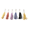 thumbnail image 2 of 12 Piece Faux Leather Tassel Carabiner Key Chains Keychains Two Tone 8.75" Assorted Colors, 2 of 7
