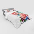 thumbnail image 3 of Ambesonne Flower Bedding Set 3 Pcs, Roses Daisies Garden, Twin XL, Multicolor, 3 of 3