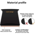 thumbnail image 2 of 8 Pack Silicone Floor Protectors for Chair Legs with Felt to Prevent Scratches and Reduce Noise (Black)., 2 of 5