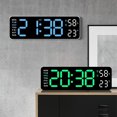 thumbnail image 3 of Baohd ABS Horloge Murale Multifonctionnelle pour Salon 2 Ensembles de Réveils Commutateur Celsius/Celsius 1. Affichage de l'Heure Style 7, 3 of 6