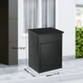 thumbnail image 4 of Package Drop Box – Anti-Theft Secure Mailbox with Code Lock, Galvanized Steel, Weather-Resistant Wall Mount for Porch – Black or White, 4 of 6