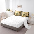 thumbnail image 6 of Feelyou Tropic Palm Leaves Twin Bedding Sets 7-Piece, Vintage Western Plant Bedding Comforter Set, Teens Kids Boys Girls Reversible Sheet Sets, Microfiber Bedroom Decor, 6 of 9