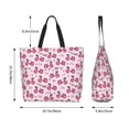 thumbnail image 6 of Bingfone Canvas Tote Bag For Women With Inner Pocket Aesthetic Cute Shopping Tote Bags Reusable Grocery Bags-Bike With Donut Wheels, 6 of 9