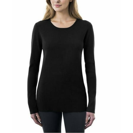 Crewneck Sweaters - Kirkland Signature Womens Crewneck Sweater (Black, Large)