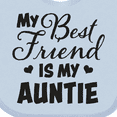 thumbnail image 4 of Inktastic My Best Friend is My Auntie with Hearts Boys or Girls Baby Bib, 4 of 4