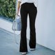 thumbnail image 1 of ICHUANYI Clearance Women's Fashion Comfortable Solid Color Pocket Casual Flared Pants(Black, XXL) ICHUANYI WER2023080802454, 1 of 9