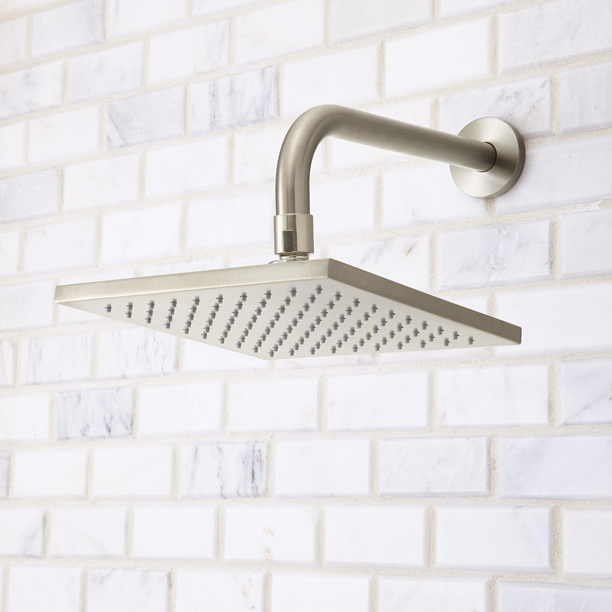 Speakman Kubos Square Rain Shower Head, Brushed Nickel